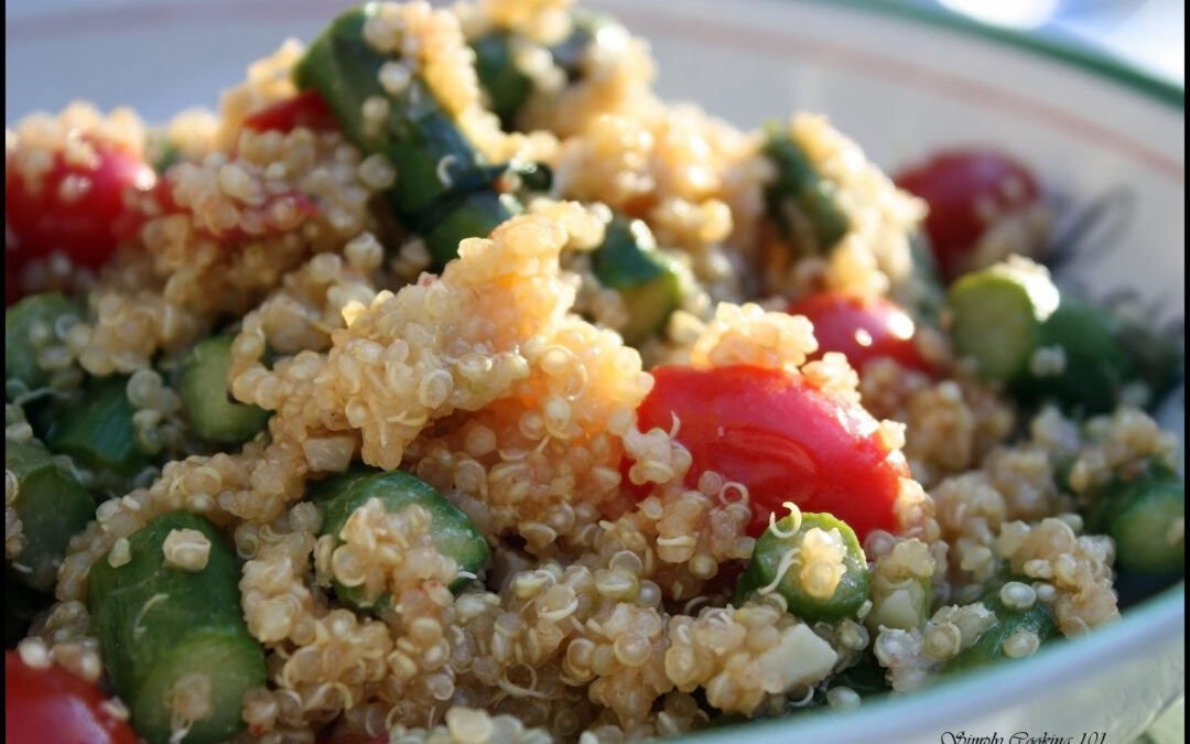 Quinoa with Fresh Asparagus and Tomatoes