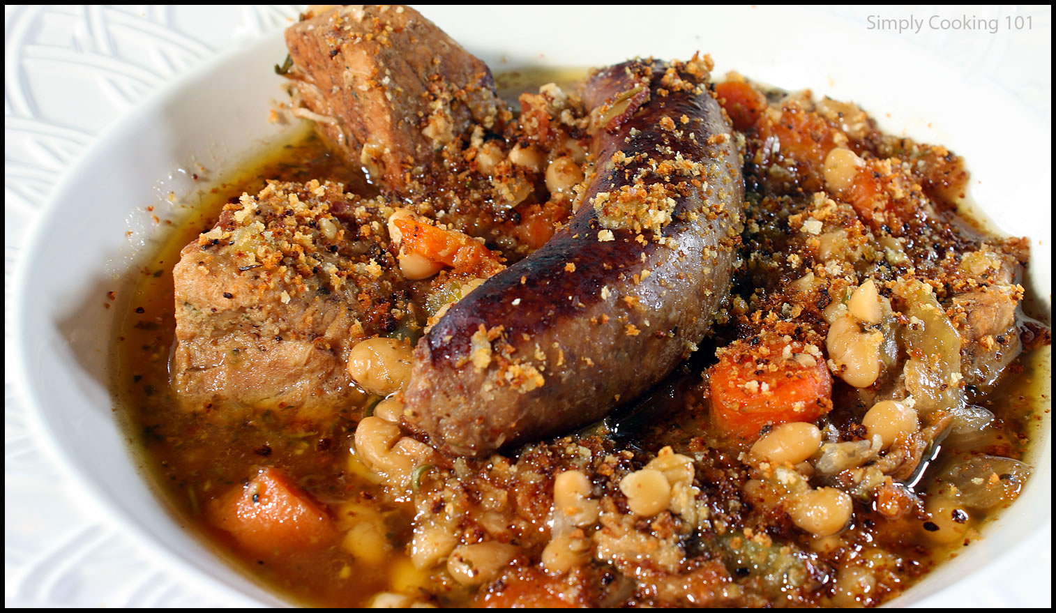 The Daring Cooks Challenge: Simplified Cassoulet with Garlic Confit